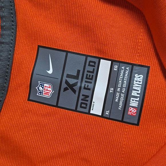 On Field NFL Nike Chicago Bears URLACHER orange Men's Jersey - Picture 3 of 4